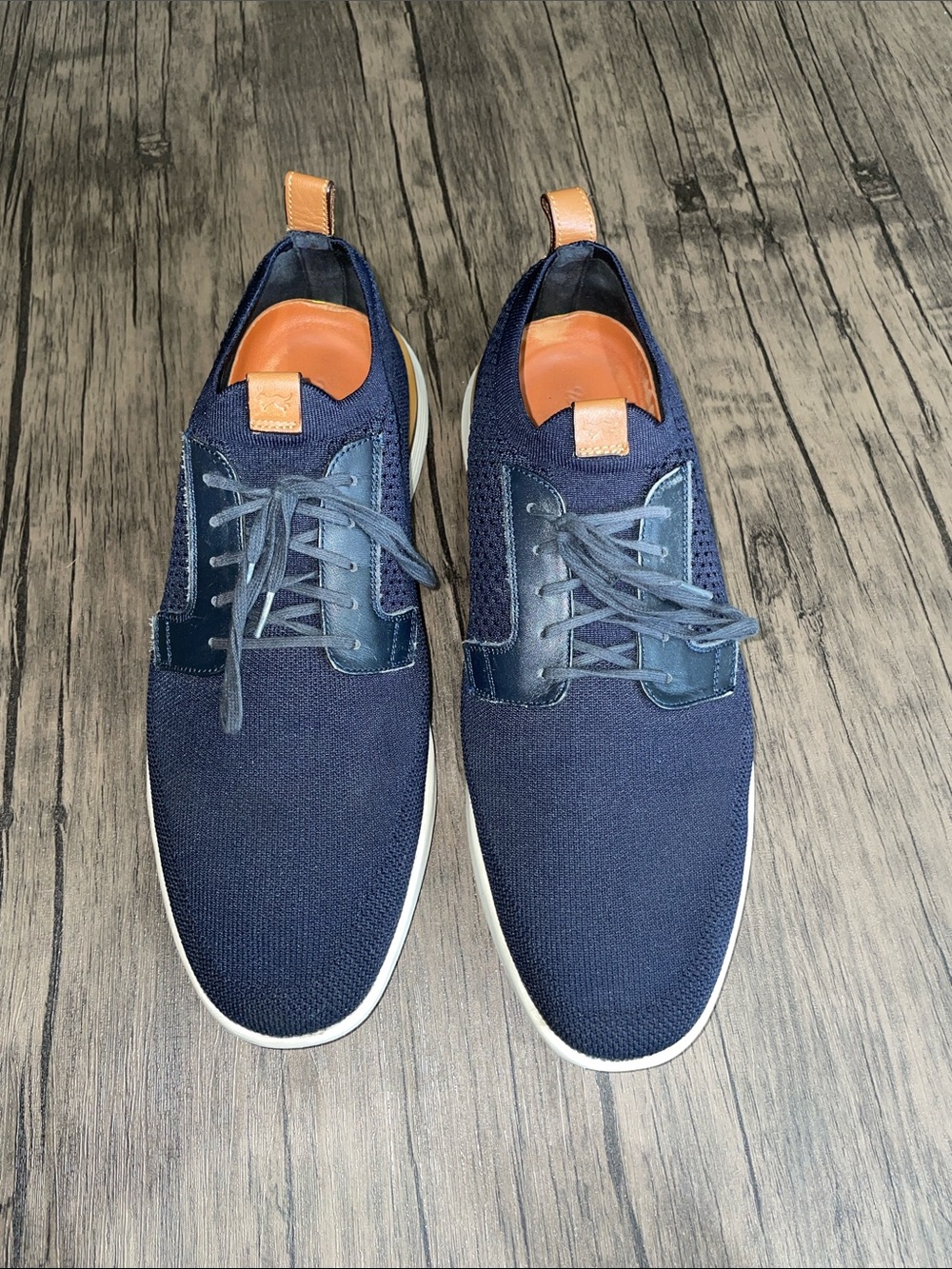 Wolf & Shepherd Men's Swifknit Navy Derby  Crossover Casual Sneakers  size 12